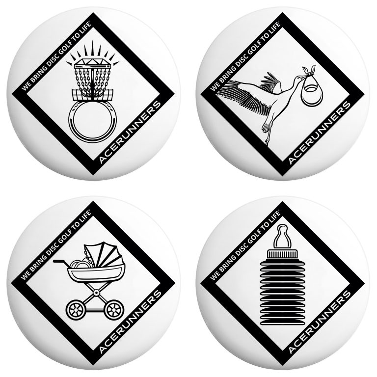 Mini Disc Illustrations created for Goto Disc Golf to celebrate Life