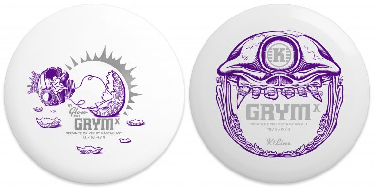 Illustrations created for Ace Runners Disc Golf to work with established Kastaplast brand stamped graphics.
