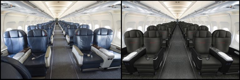 Cabin dressing preview retouch for Air Canada Jetz Division